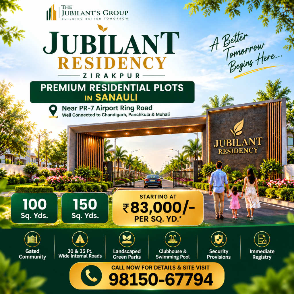 jubilant residency zirakpur plots